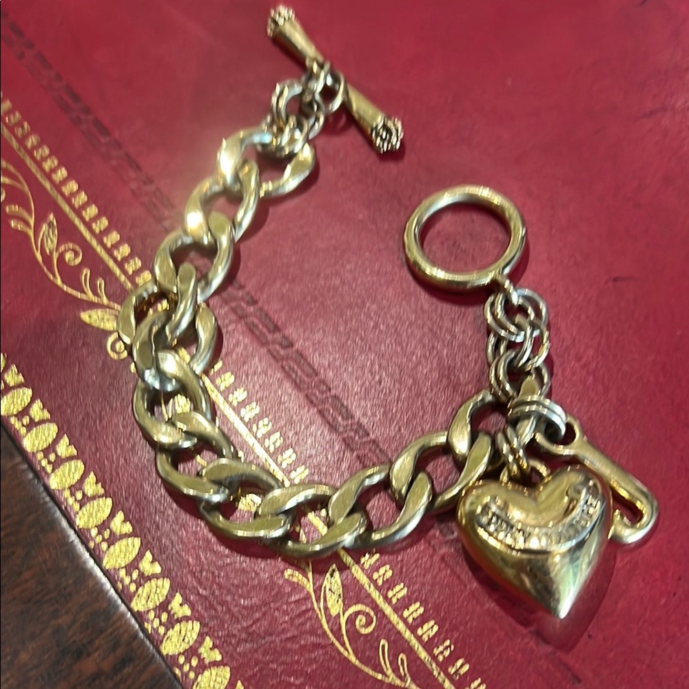 Juicy Couture Gold Charm Bracelet with Chunky Chain